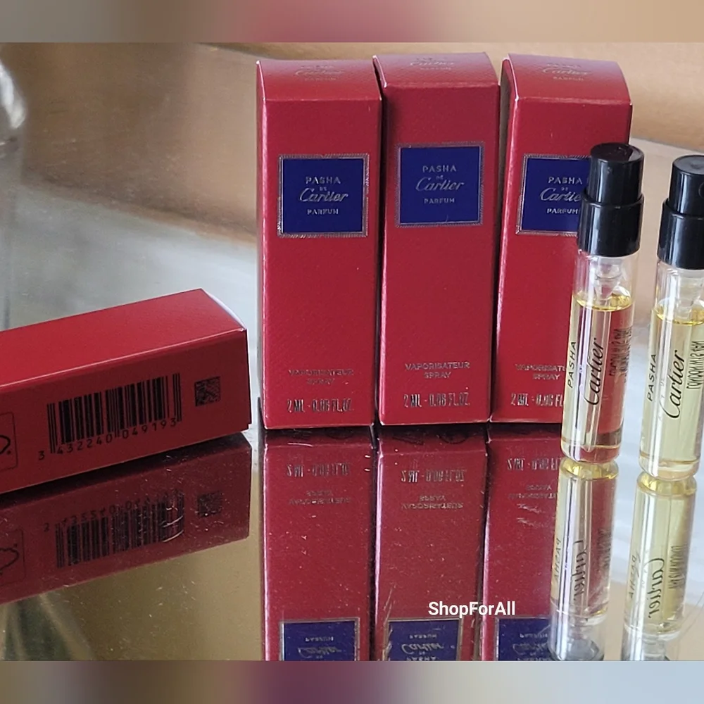❤️ 4 for $25 PASHA de Cartier Travel Mini Vial NEW IN BOX